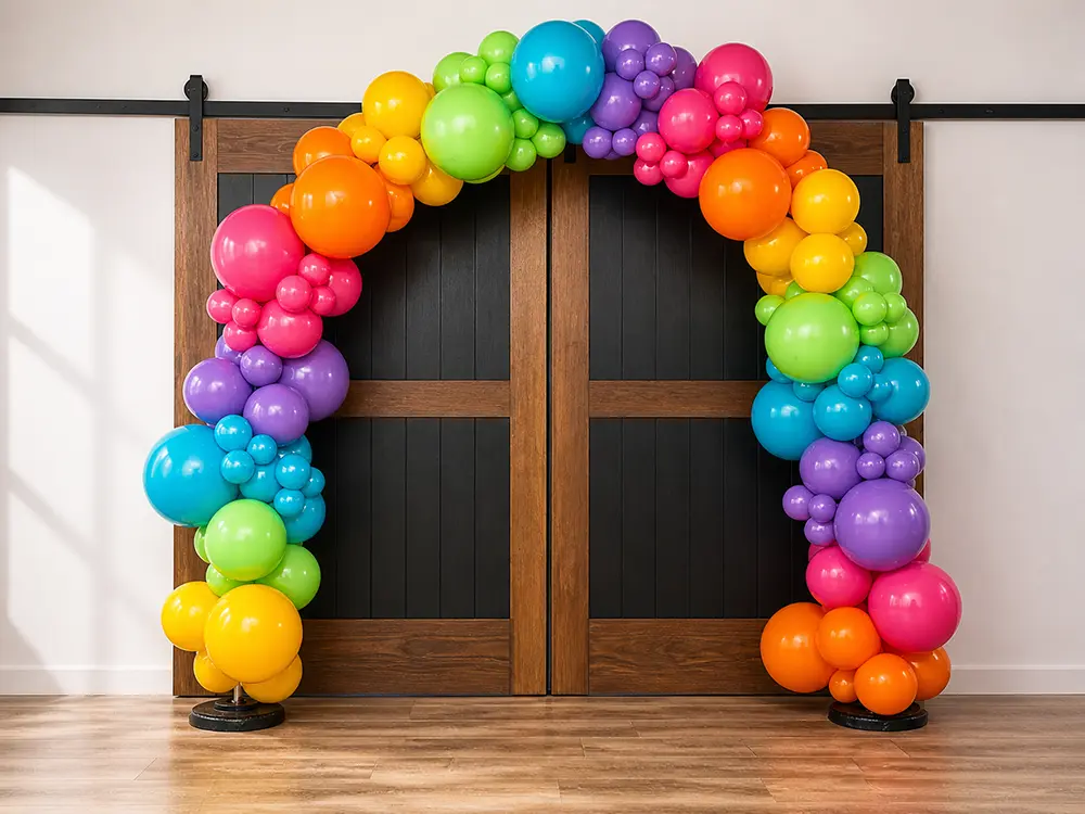 Freeform organic balloon arch event decor by Festive Balloons of Wisconsin