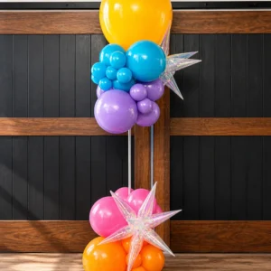 Freeform organic balloon topiary party decor by Festive Balloons of Wisconsin