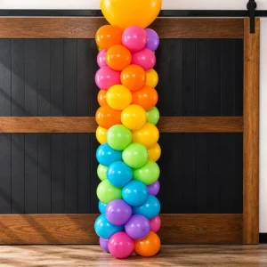 Classic balloon tower column party decor by Festive Balloons of Wisconsin
