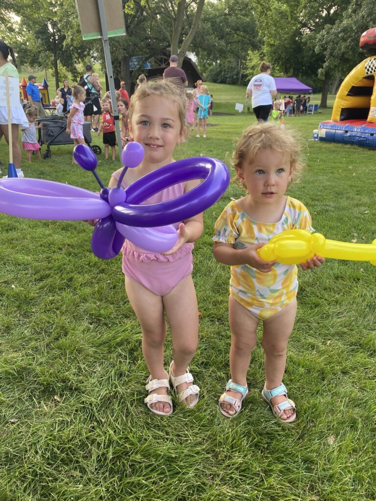 Children at Live Balloon Twisting event by Festive Balloons
