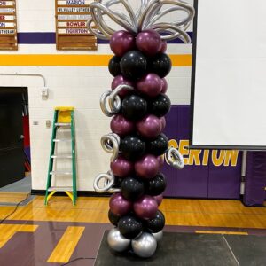 Celebration balloon tower column by Festive Balloons