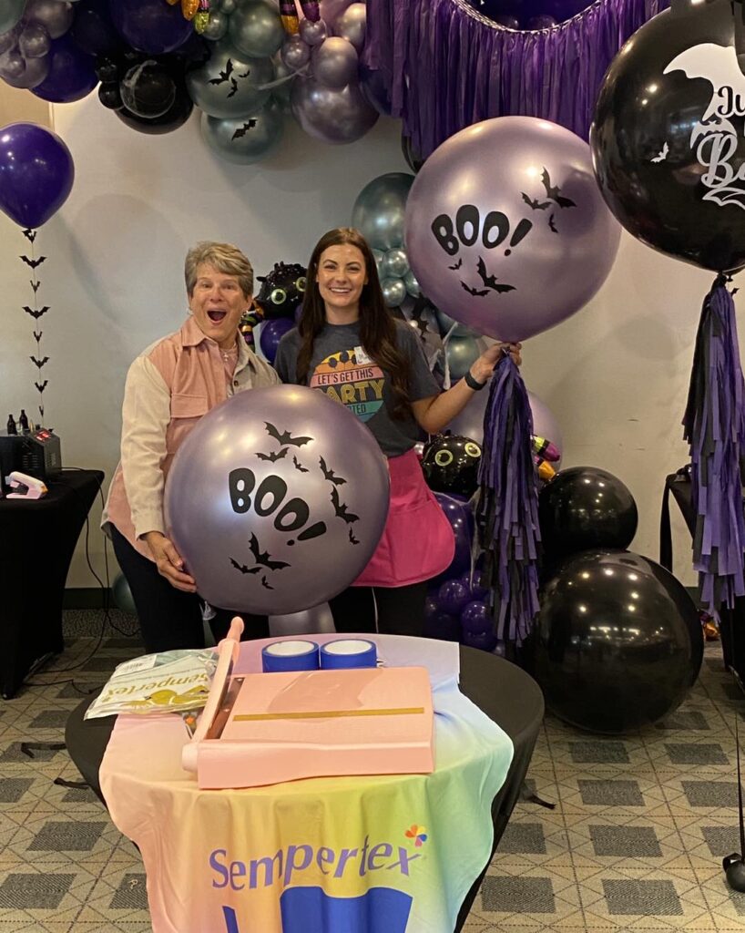 Festive Balloons decorating a Halloween themed event with balloon decor